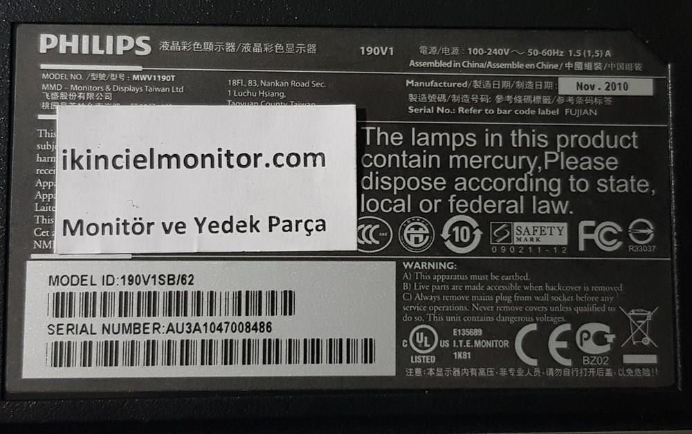 715G2824-6-5 Philips 190V1 Monitör Besleme Kartı