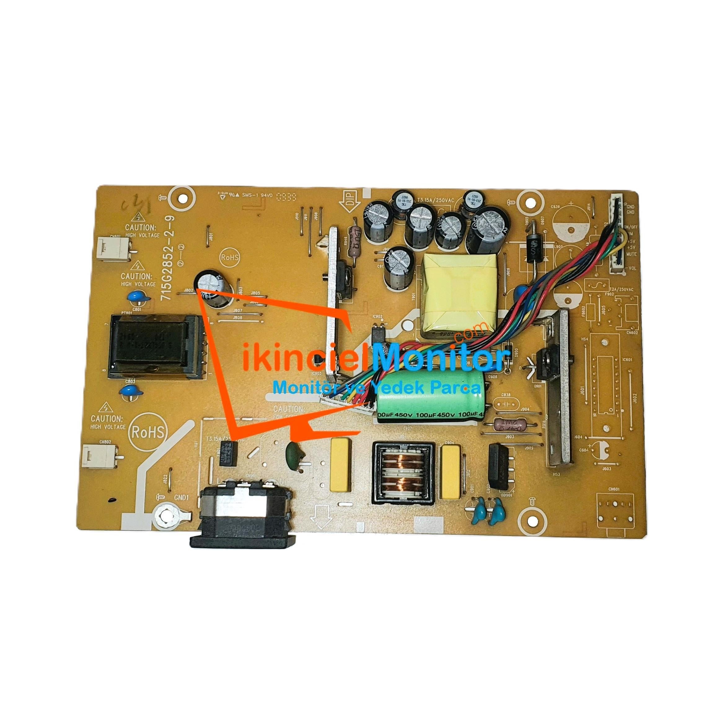 715G2852-2-9 PHILIPS 192E1 Monitör Besleme Kartı