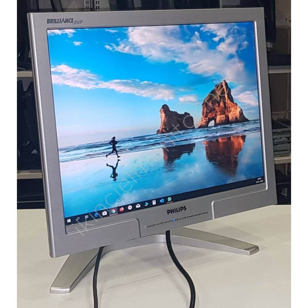 Philips 200P7ES/00 20.1 inch LCD KARE EKRAN MONİTÖR YATAY VE DİKEY KULLANIM VGA DVI+D ÇIKIŞLI
