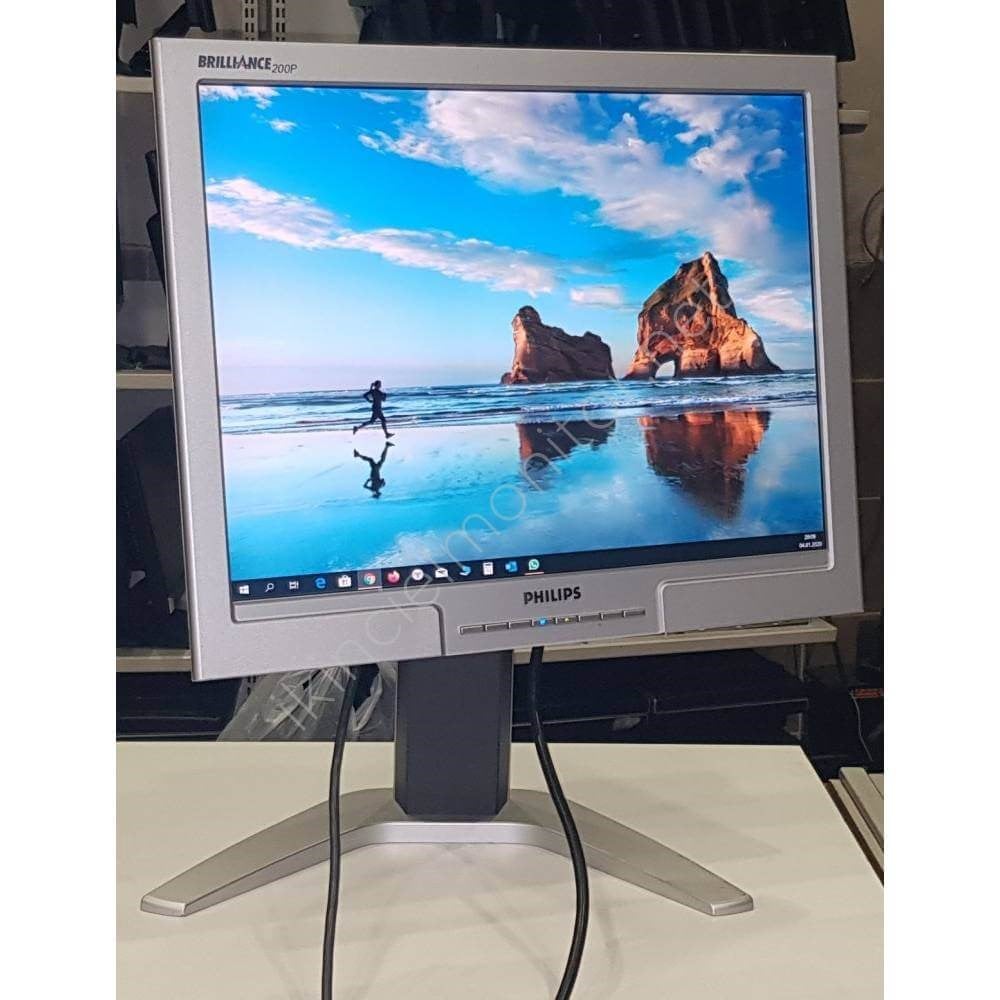 Philips 200P7ES/00 20.1 inch LCD KARE EKRAN MONİTÖR YATAY VE DİKEY KULLANIM VGA DVI+D ÇIKIŞLI