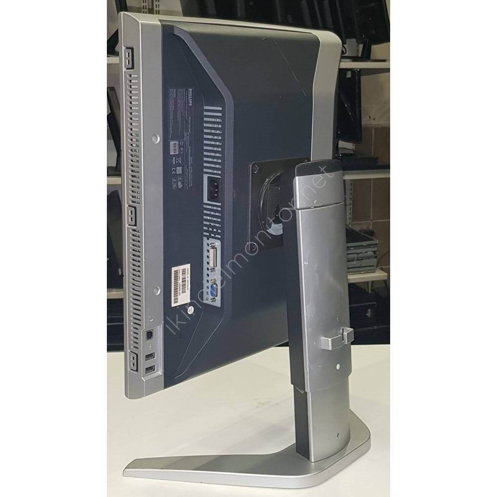 Philips 200P7ES/00 20.1 inch LCD KARE EKRAN MONİTÖR YATAY VE DİKEY KULLANIM VGA DVI+D ÇIKIŞLI