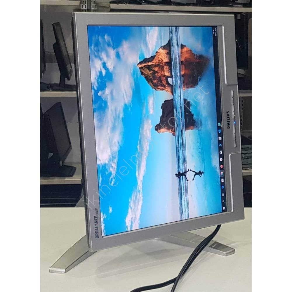 Philips 200P7ES/00 20.1 inch LCD KARE EKRAN MONİTÖR YATAY VE DİKEY KULLANIM VGA DVI+D ÇIKIŞLI