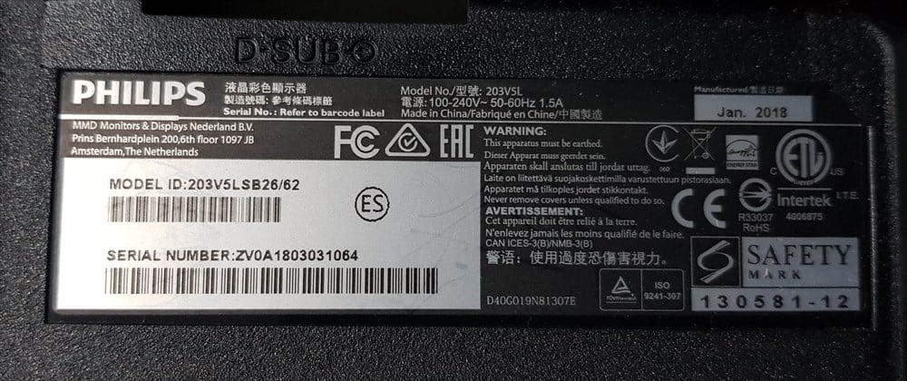 PHİLİPS 203V5LSB26/62 20 inç LED MONİTÖRÜN POWER BESLEME KARTI GÜÇ KARTI 715G6503-P03-001-001C 203V5L