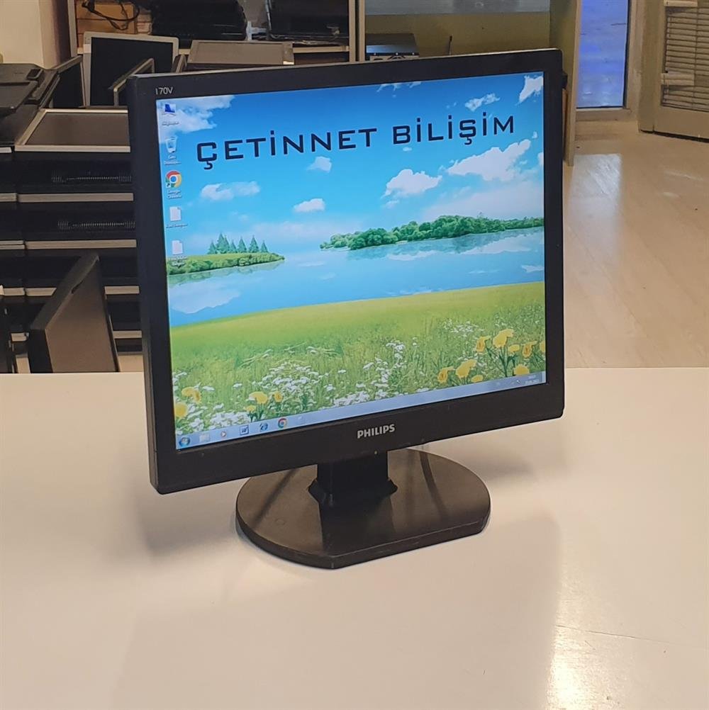 PHİLİPSPHİLİPS 170V 17 inç LCD Kare Monitör2.EL Temiz Monitör2.El PHİLİPS 170V 17 inç LCD Kare Güvenlik Kamera Monitörü