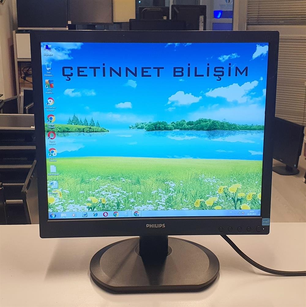PHİLİPSPhilips 17S4SB 17 inç LED Kare VGA Monitör2.EL Temiz Monitör2.El Çok Temiz Teşhir Philips 17S4sb 17 inç Led Kare Monitör