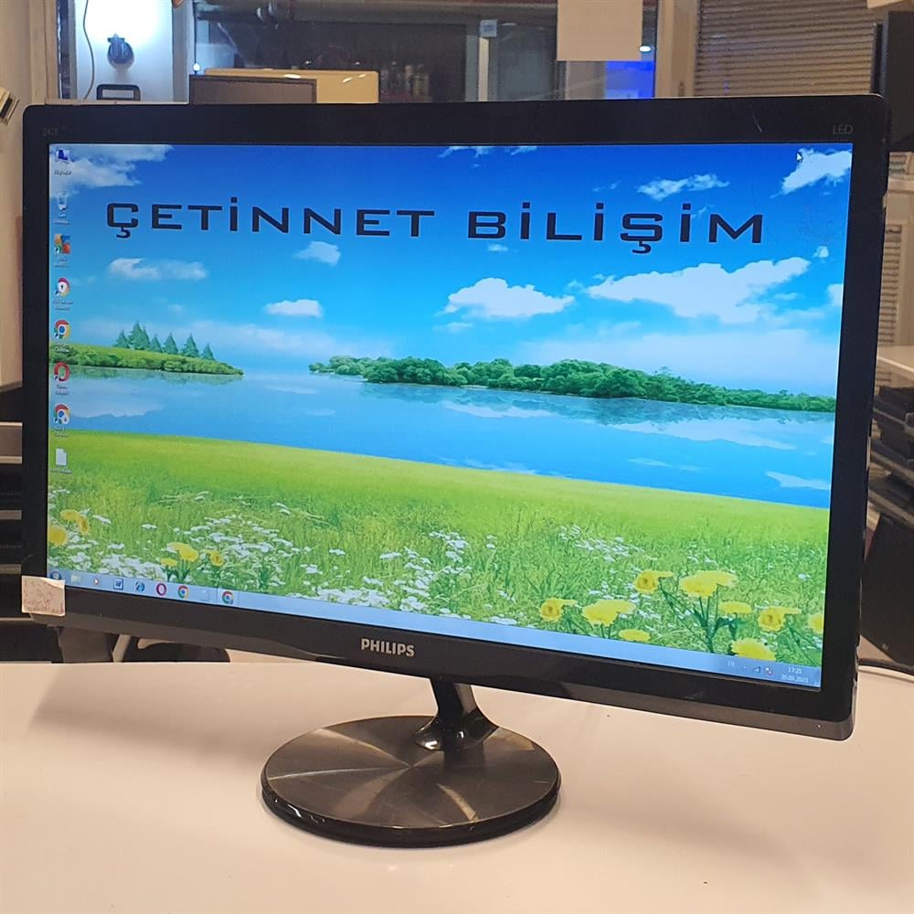 PHİLİPSPhilips 247E4L 23.6 inç Hdmı Monitör Hafif KusurluAz Defolu Monitör2.El Philips 247E4L 23.6 inç VGA HDMI Hoparlörlü Led Monitör