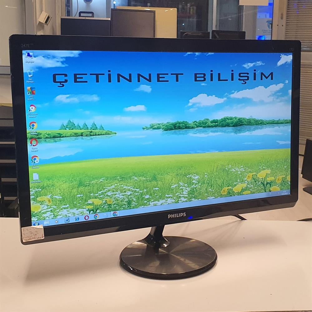 PHİLİPSPhilips 247E4L 23.6 inç Hdmı Monitör Hafif KusurluAz Defolu Monitör2.El Philips 247E4L 23.6 inç VGA HDMI Hoparlörlü Led Monitör