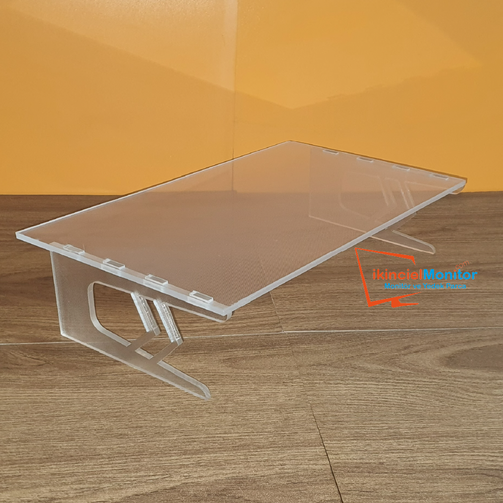 Pleksi Şeffaf Monitör Yükseltici Laptop Standı