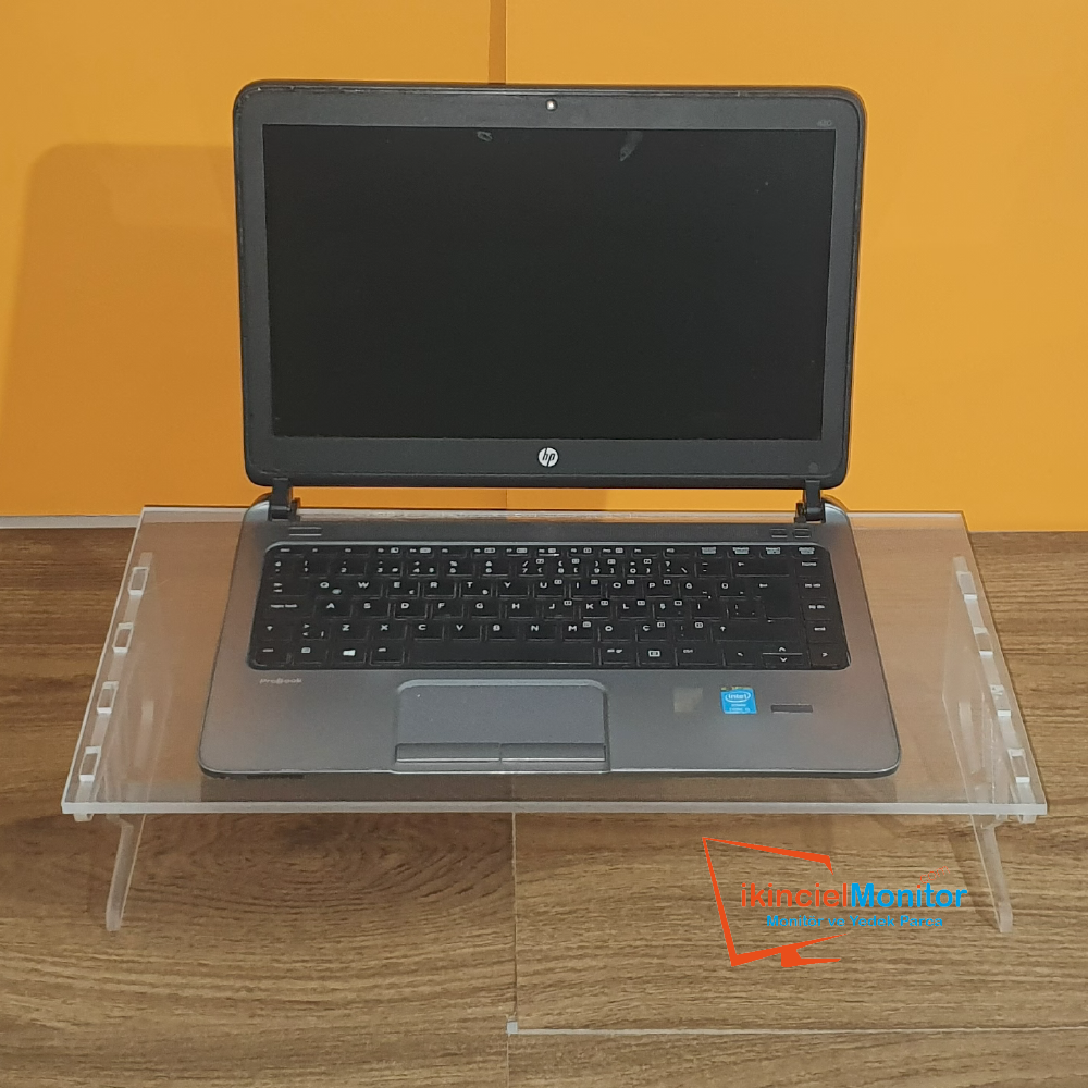 Pleksi Şeffaf Monitör Yükseltici Laptop Standı
