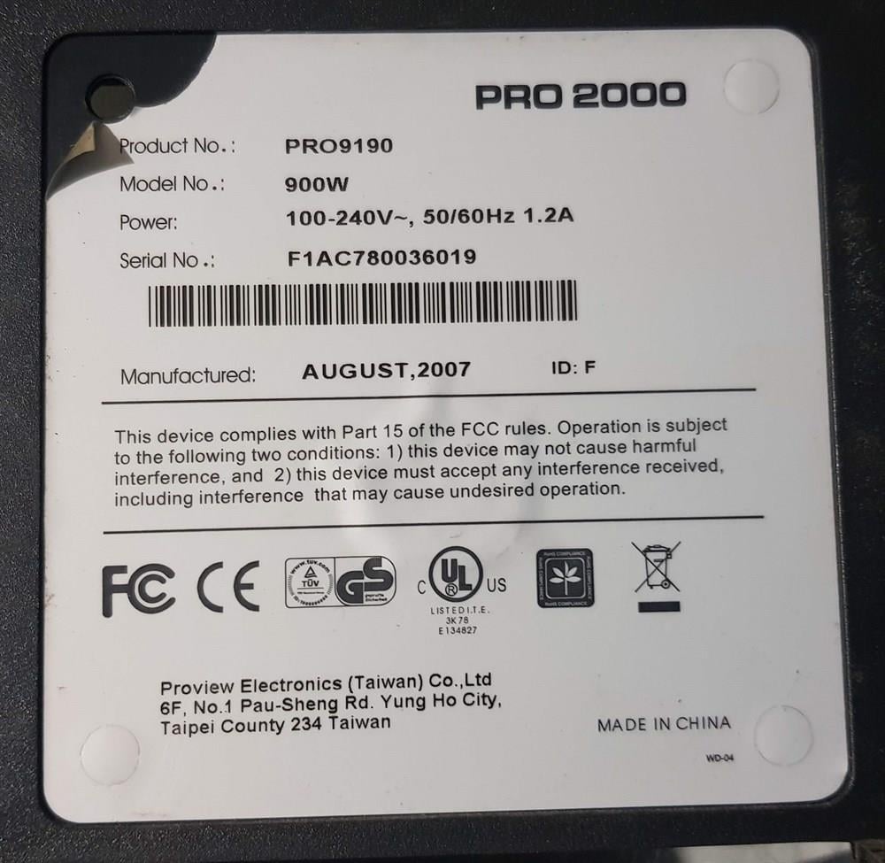 PRO 2000 900W PRO9190 MONİTÖRÜN VGA GÖRÜNTÜ KARTI GRAFİK KARTI VİDEO KARTI ANAKARTI