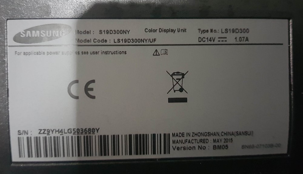 SAMSUNG 18.5 inç S19D300NY/UF LED Monitör Ekran VGA GÖRÜNTÜ KARTI BOARD SD300 1A BN41-02164A