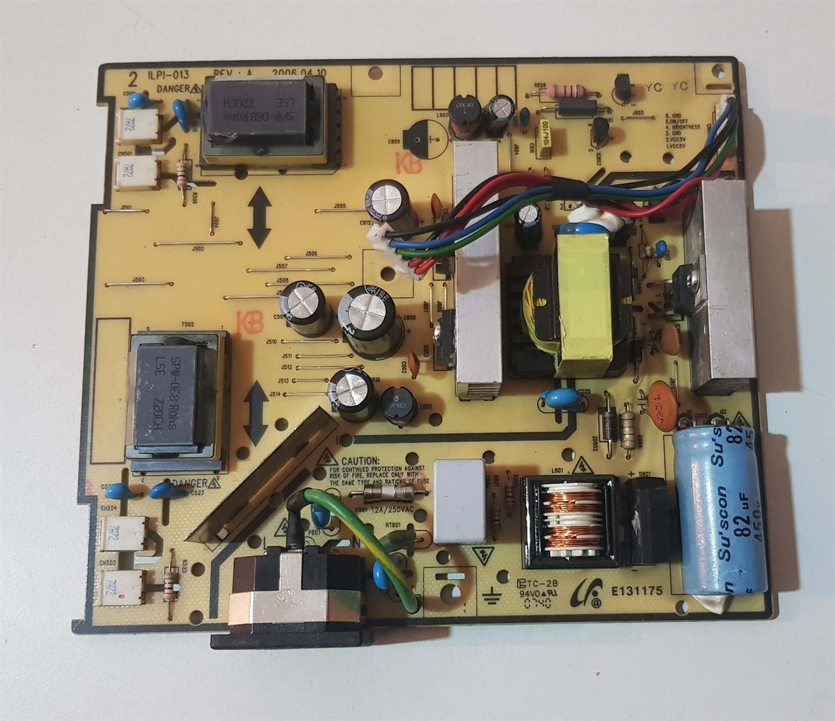 SAMSUNG 720N 17 inç LCD MONİTÖR POWER BESLEME KARTI, MAİN BOARD, GÜÇ KARTI PSU ILPI-013 REV:A E131175 490611400100R