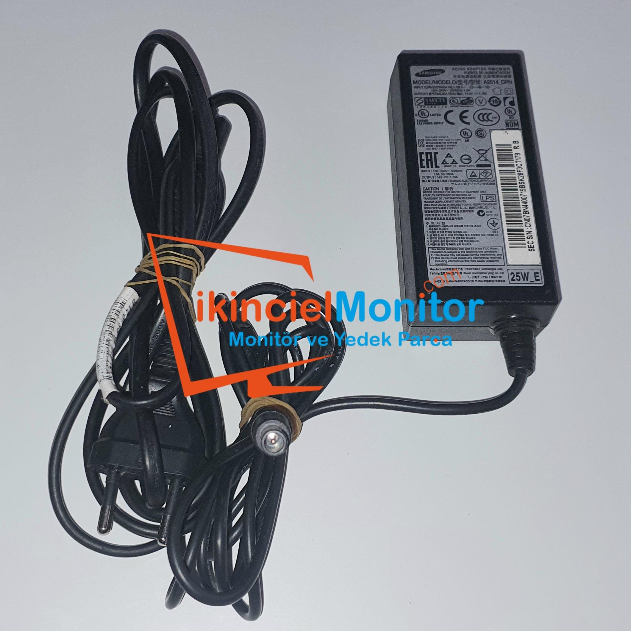 SAMSUNG Monitör Adaptörü Yüzde 100 Orijinal 14 Volt İğne Uçlu