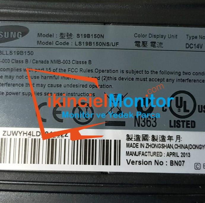BN41-01787D Samsung S19B150N Monitör Anakart