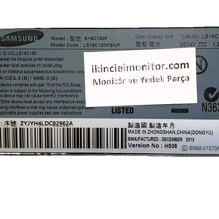 BN41-02094A Samsung S19C150F Monitör Anakart