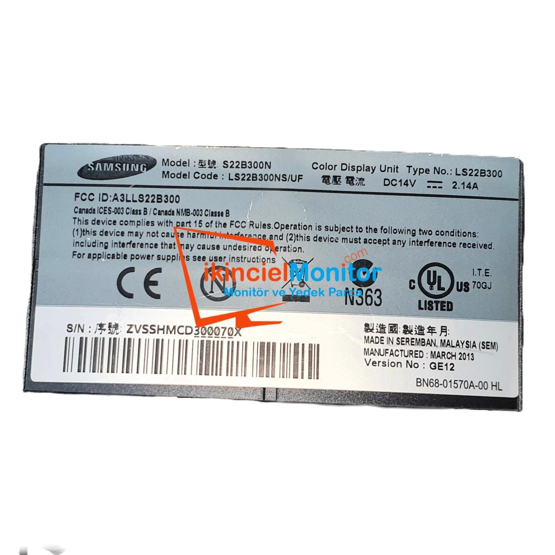 S22B300N Ana Kart SAMSUNG 21.5