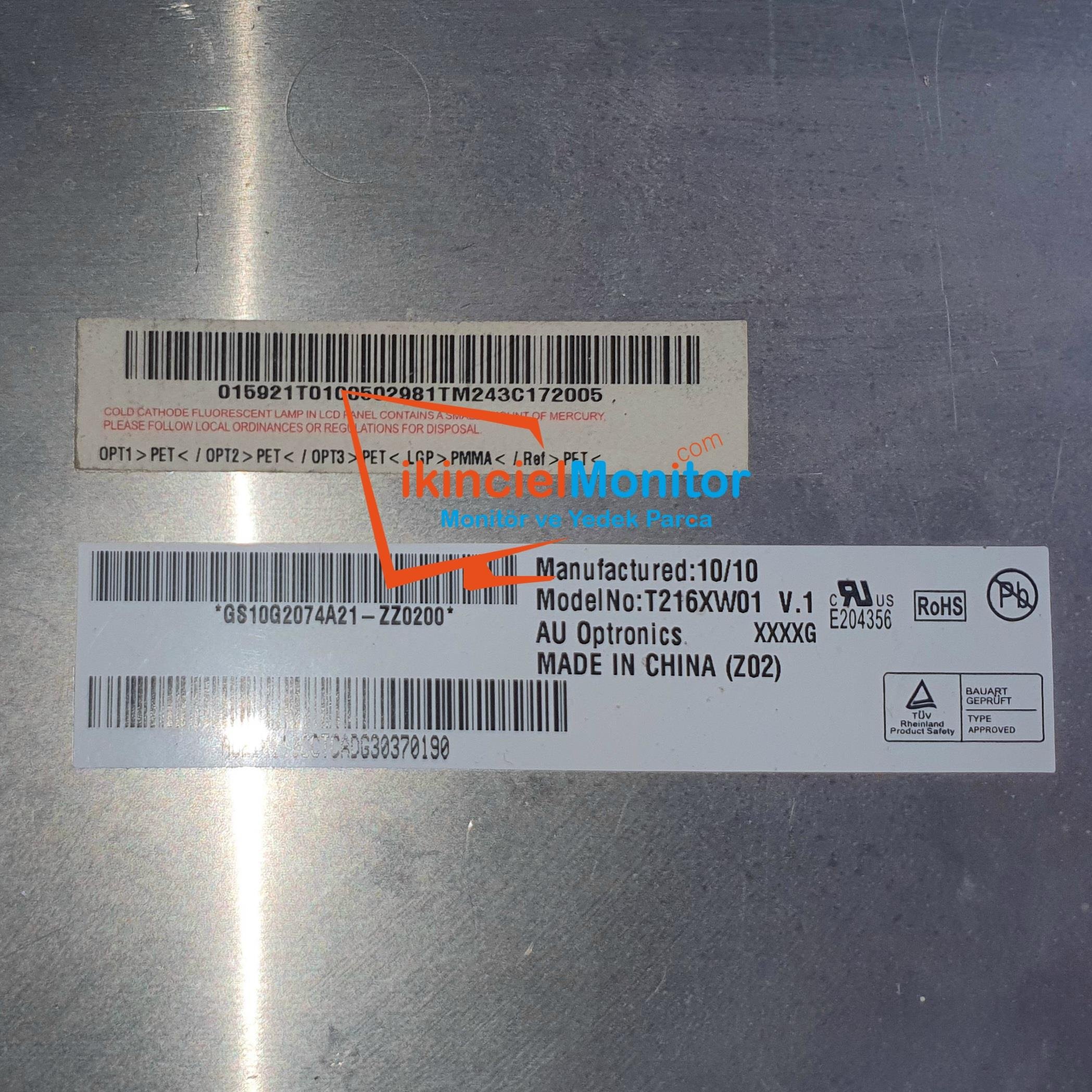 T216XW01 V.1 21.6 inç LCD TV Monitör Ekran Panel