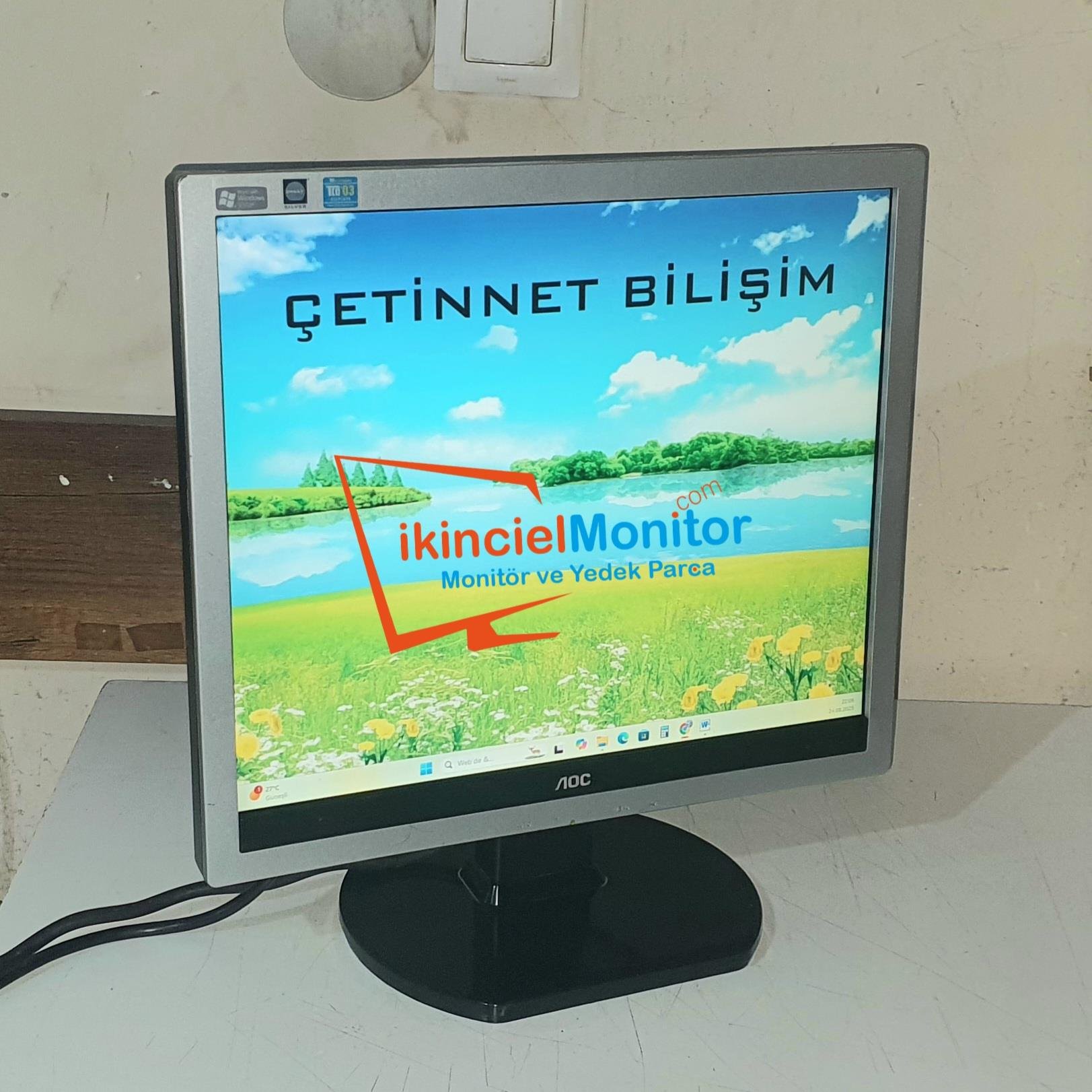 17 inç LCD Monitör AOC Sesli Güvenlik Kamera Monitörü