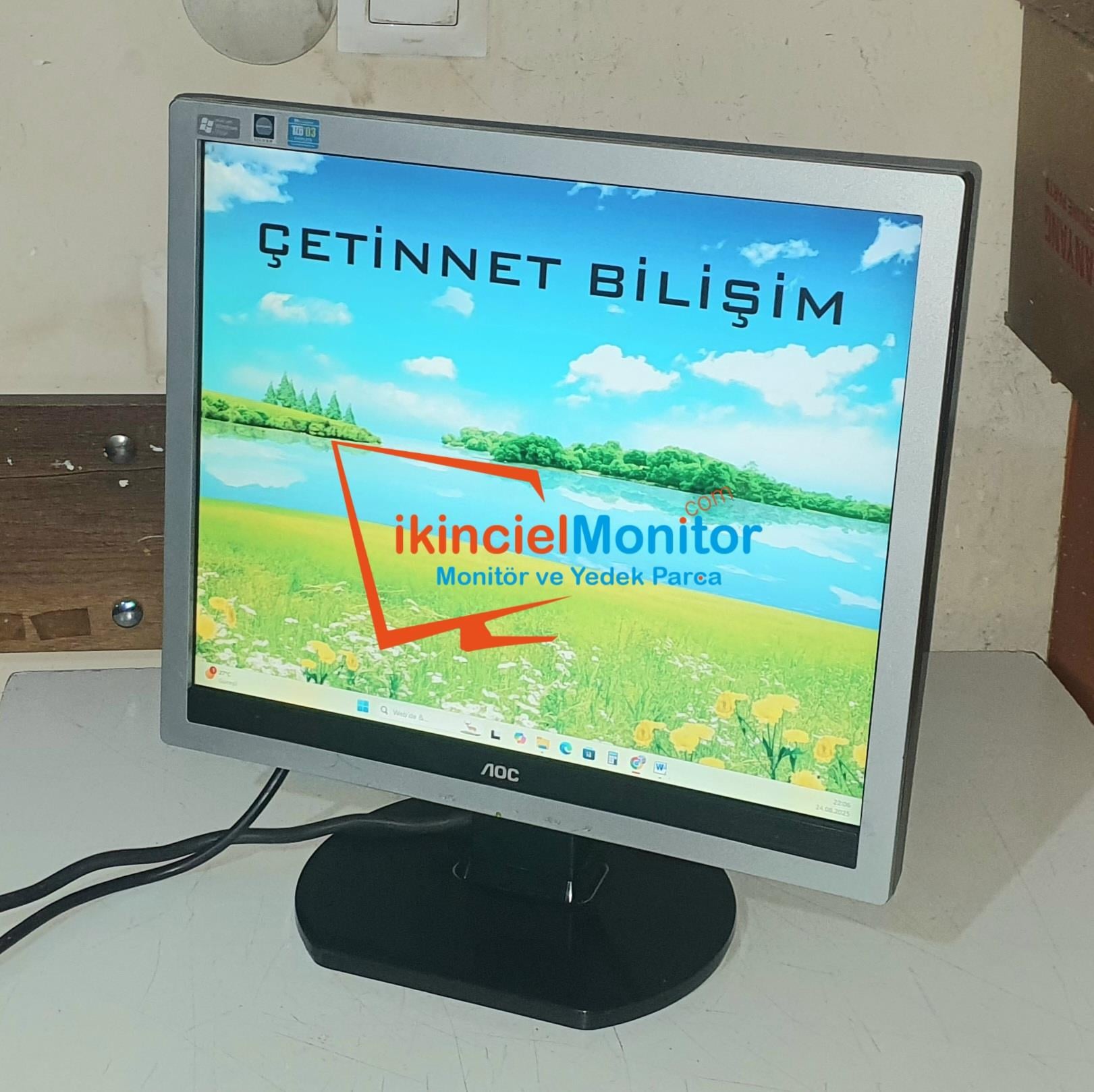 17 inç LCD Monitör AOC Sesli Güvenlik Kamera Monitörü