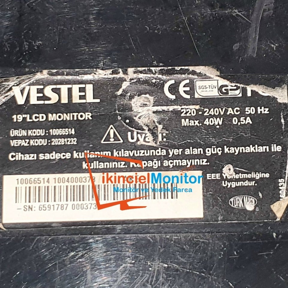 15IPS04-1 Vestel DMT19W LCD Monitör Besleme Kartı
