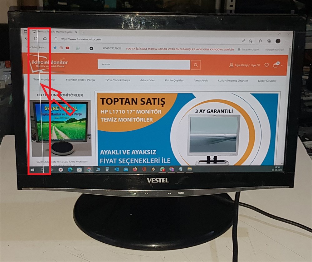VESTEL2.El VESTEL 18.5 inç LCD WİDE DEFOLU MONİTÖR VGADefolu Monitör2.El VESTEL 18.5 inç LCD WİDE DEFOLU VGA GÜVENLİK KAMERA MONİTÖRÜ