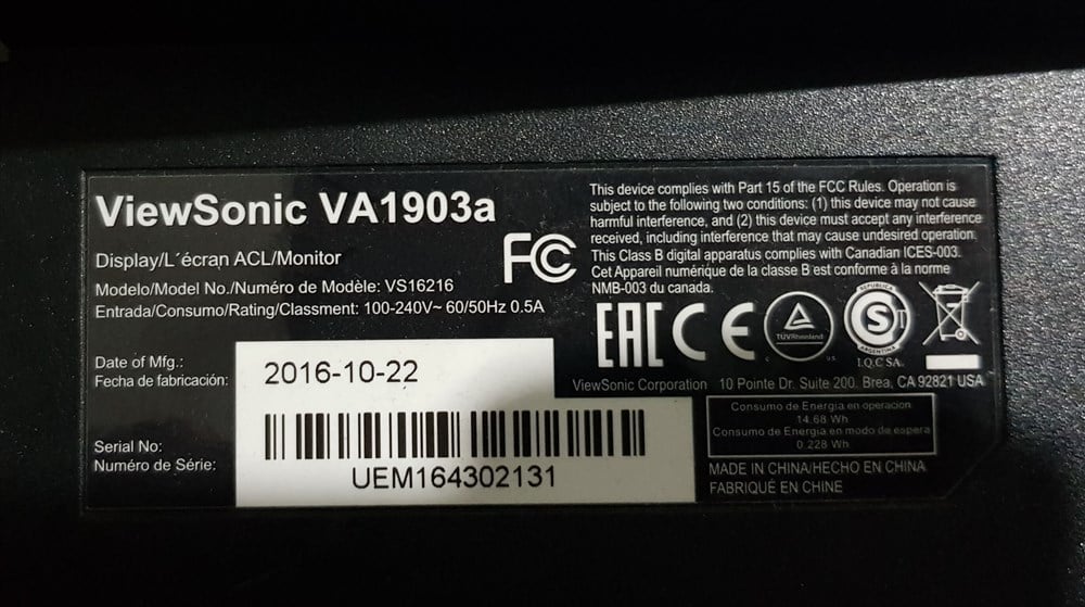 VİEWSONİC VA1903a 18.5 inç LED MONİTÖRÜN POWER BESLEME KARTI GÜÇ KARTI VGA GÖRÜNTÜ KARTI ANAKART FR4-74 LE19BW-A-1