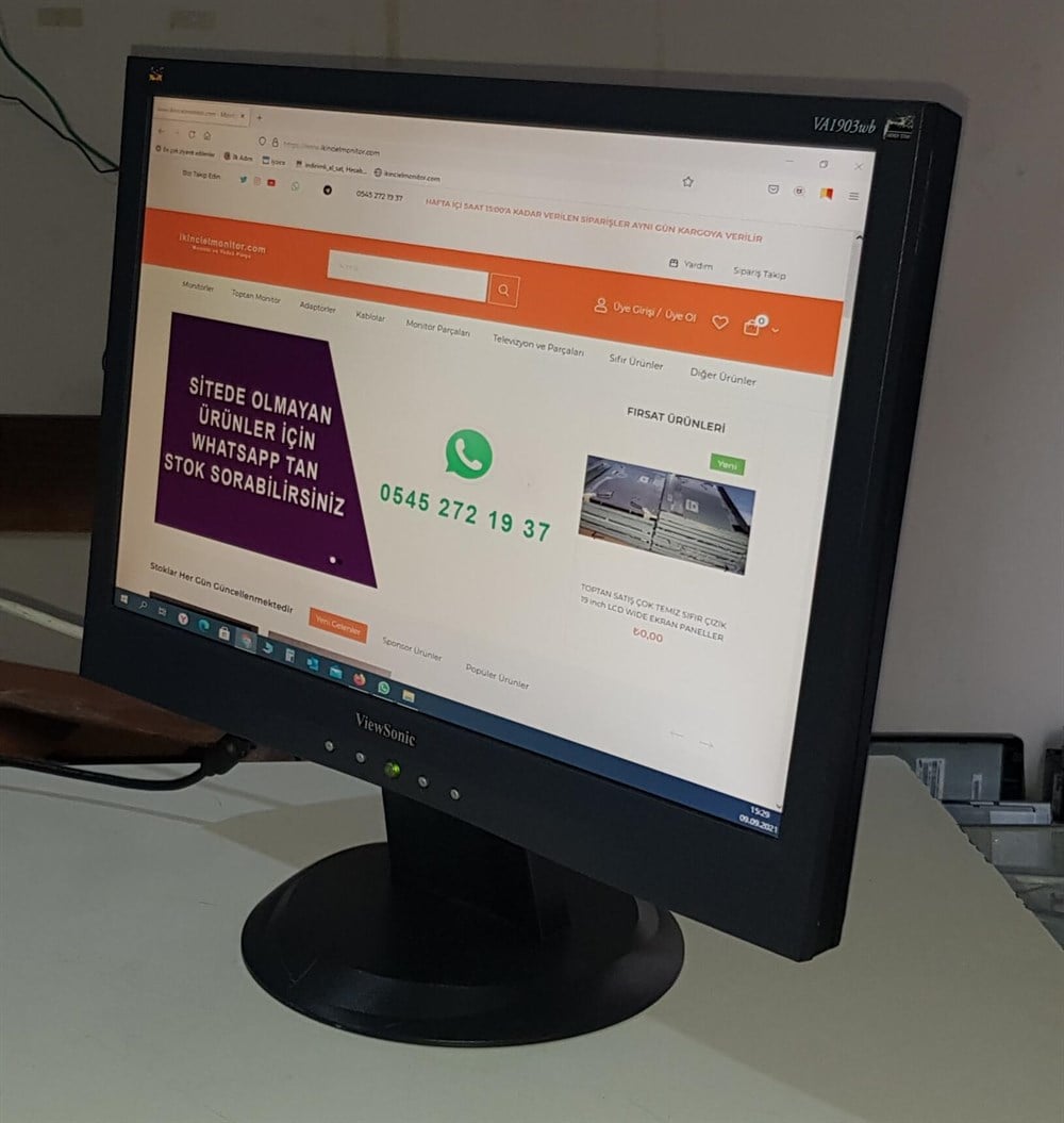 ViewSonic VA1903WB-2 VS11654 19 inch LCD WİDE GENİŞ EKRAN MONİTÖR VGA 1440X900