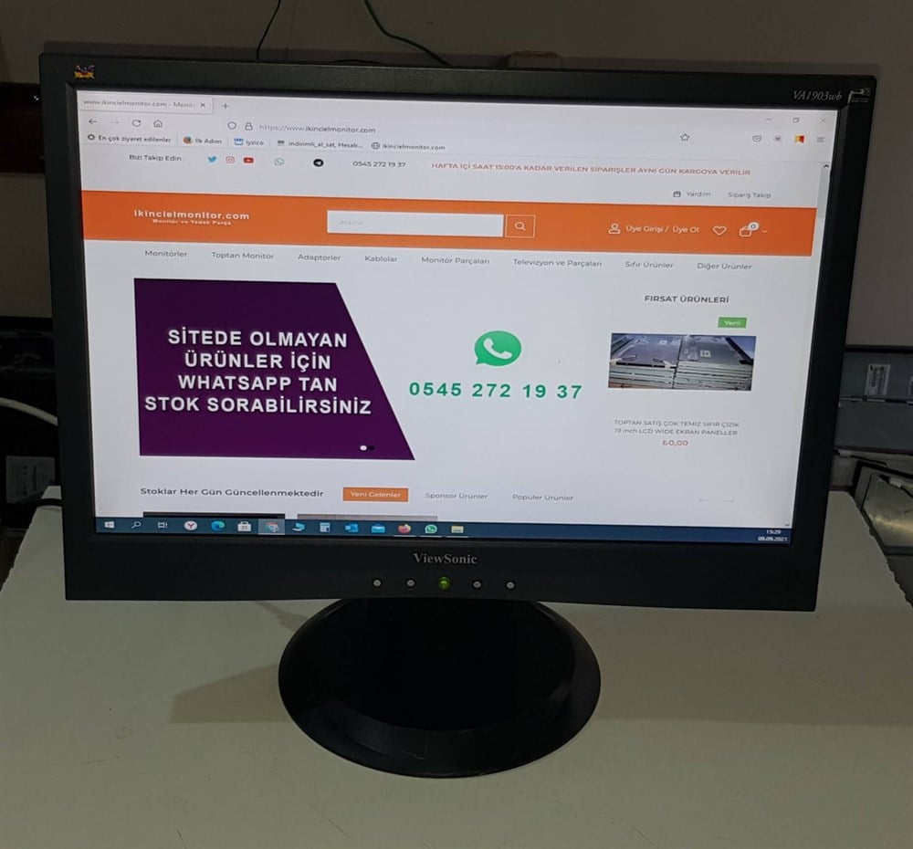 ViewSonic VA1903WB-2 VS11654 19 inch LCD WİDE GENİŞ EKRAN MONİTÖR VGA 1440X900