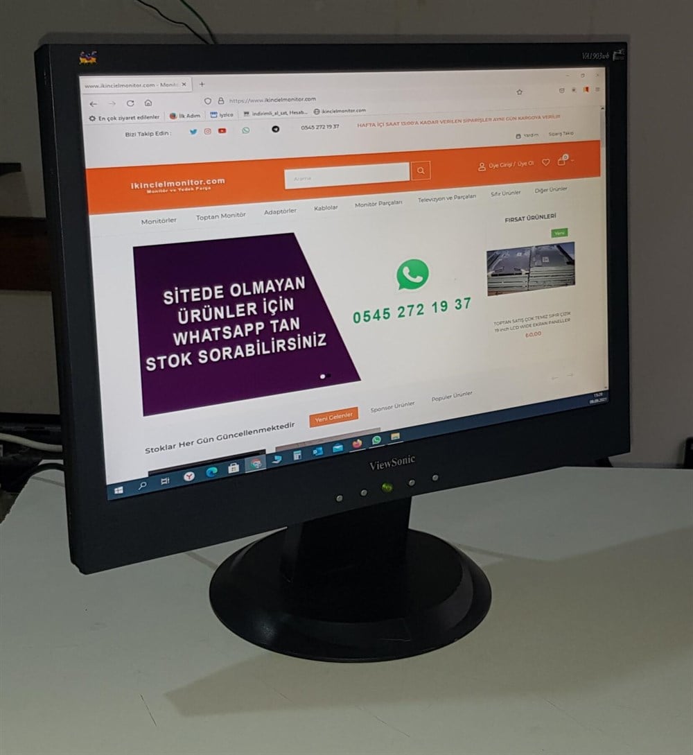 ViewSonic VA1903WB-2 VS11654 19 inch LCD WİDE GENİŞ EKRAN MONİTÖR VGA 1440X900