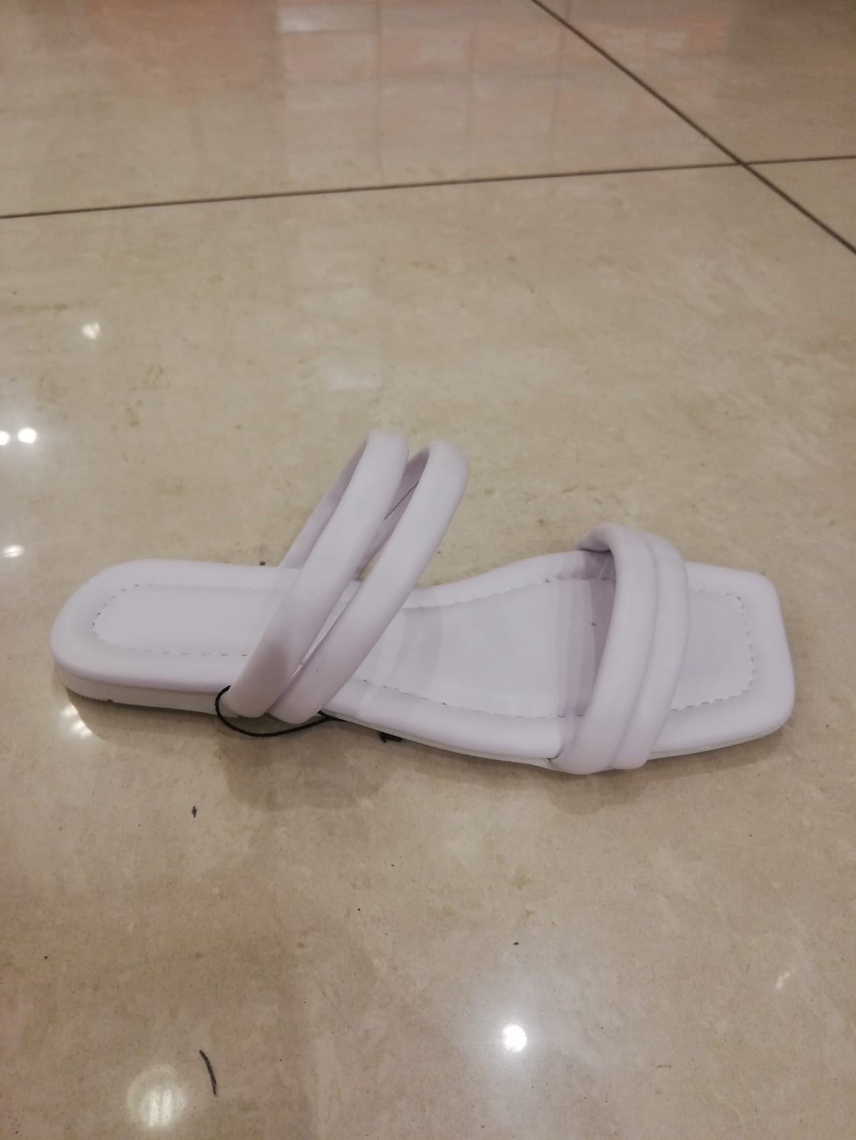 KADIN ÇİFT BANTLI TERLİK BEYAZ