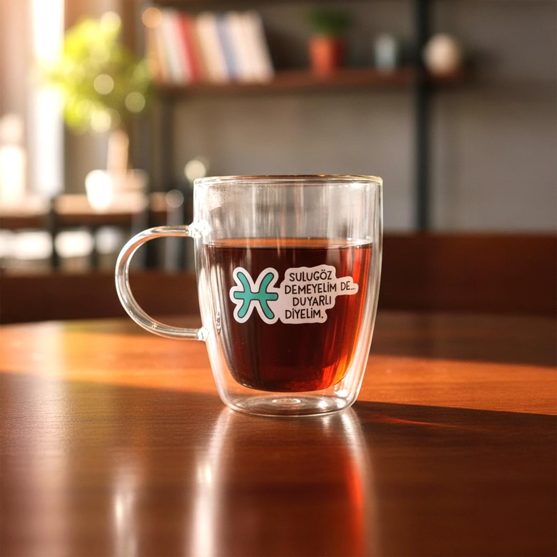 Hisli ŞeylerHisli Şeyler Balık Burcu Cam Kupa