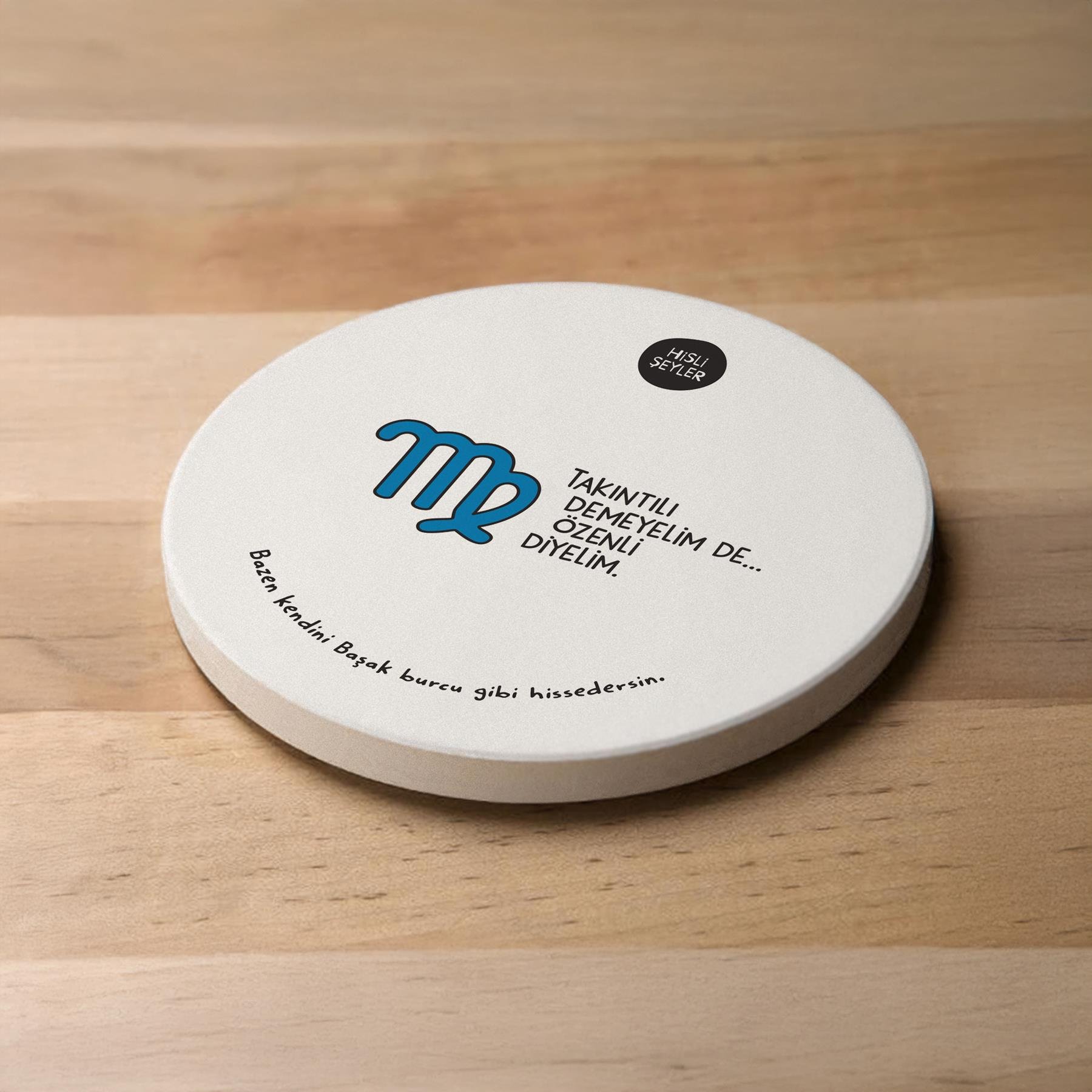 Hisli ŞeylerHisli Şeyler Başak Burcu Taş Bardak Altlığı