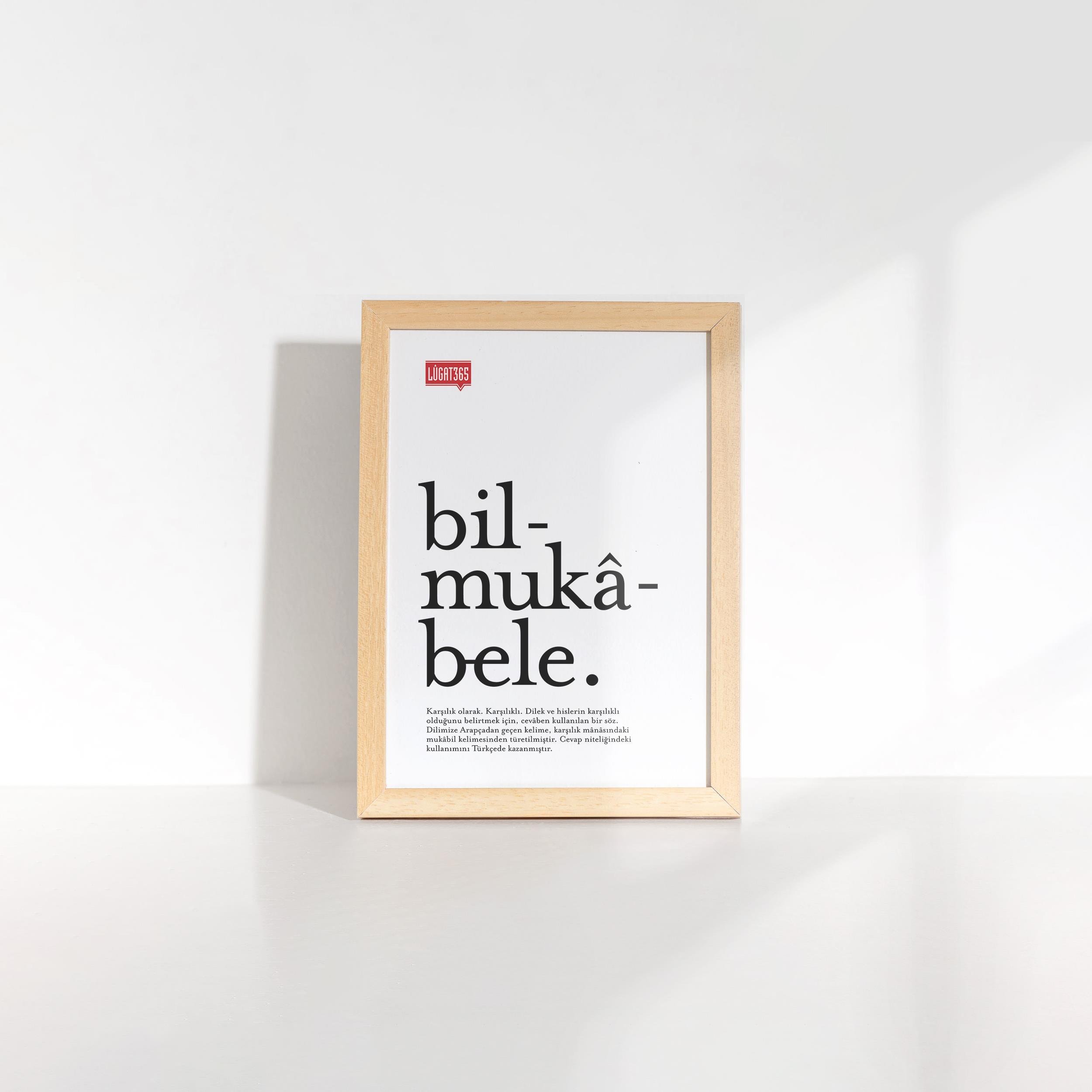 Lûgat365Bilmukâbele Çerçeveli Mini Poster