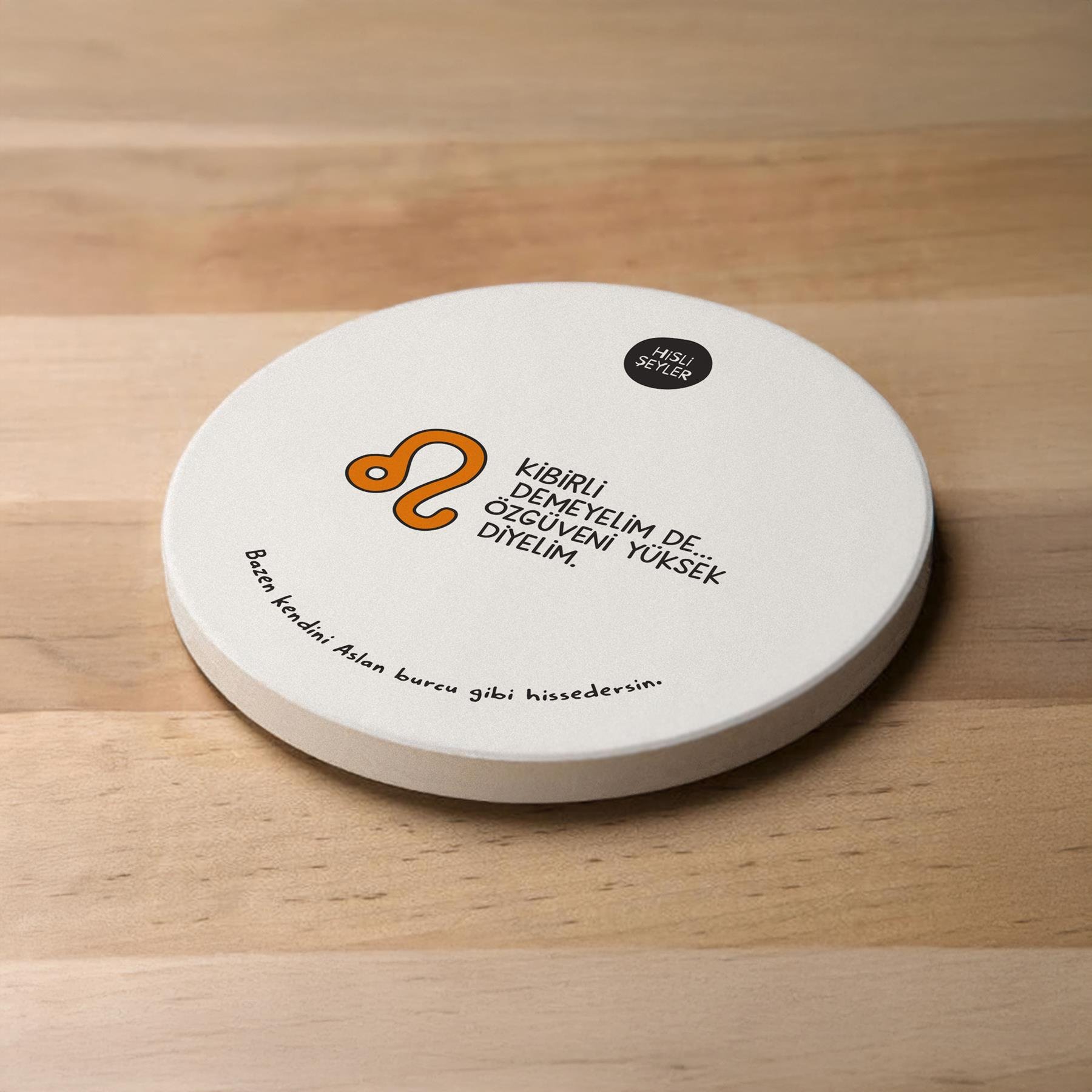 Hisli ŞeylerHisli Şeyler Aslan Burcu Taş Bardak Altlığı