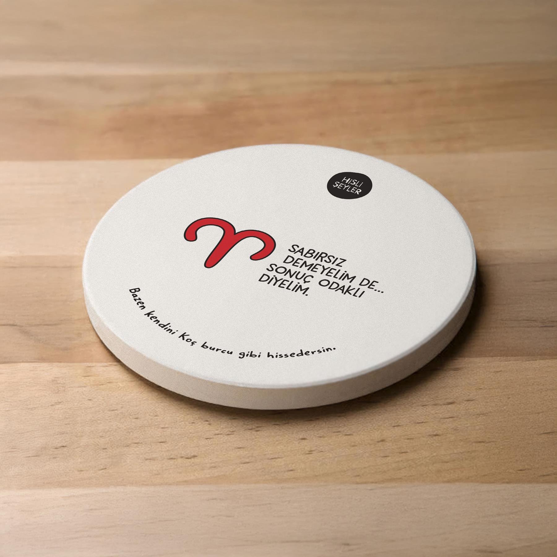 Hisli ŞeylerHisli Şeyler Koç Burcu Bardak Altlığı