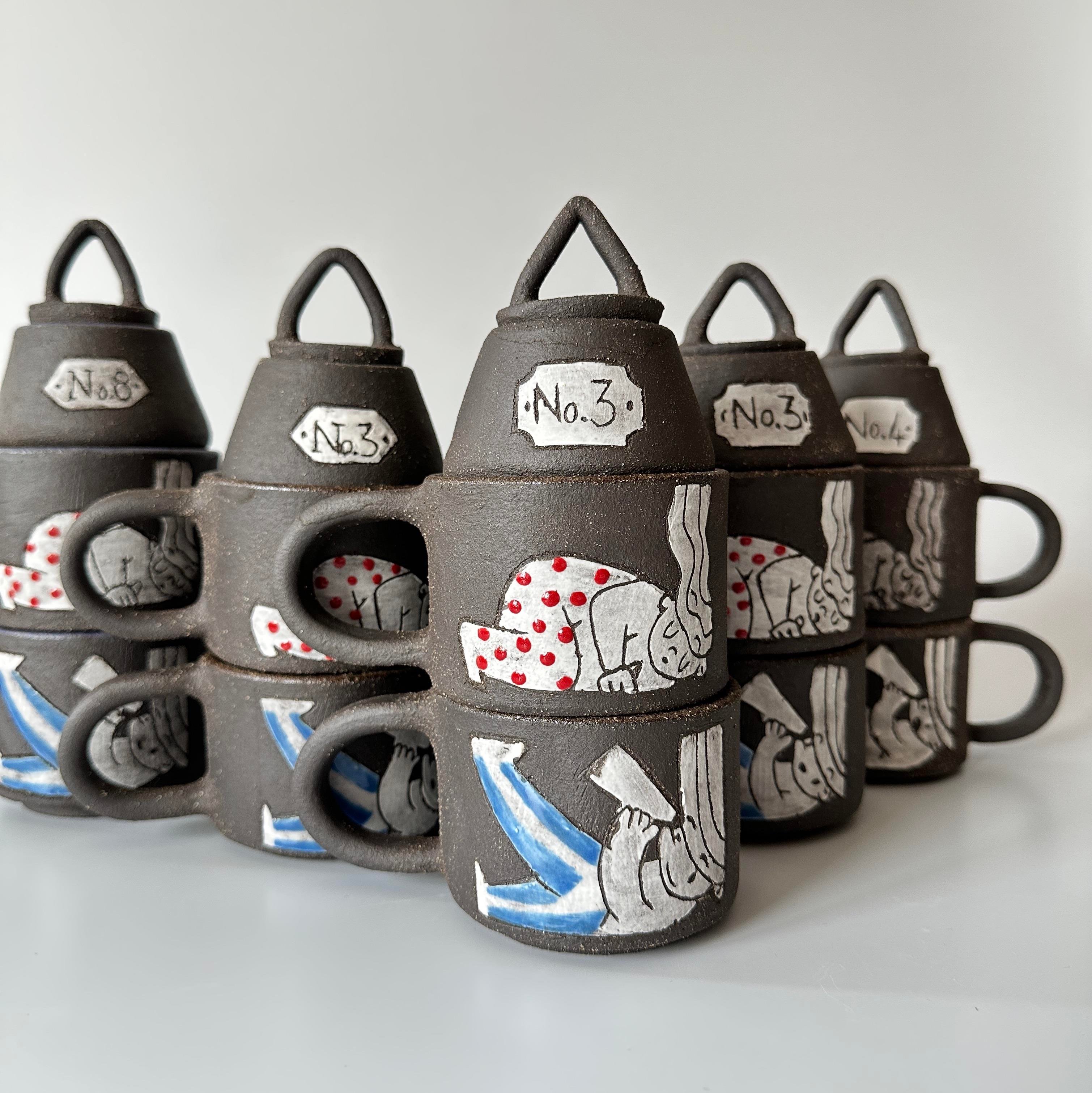 SevdiklerimizTip Ceramic | 2'li Bardak ve Şekerlik Seti