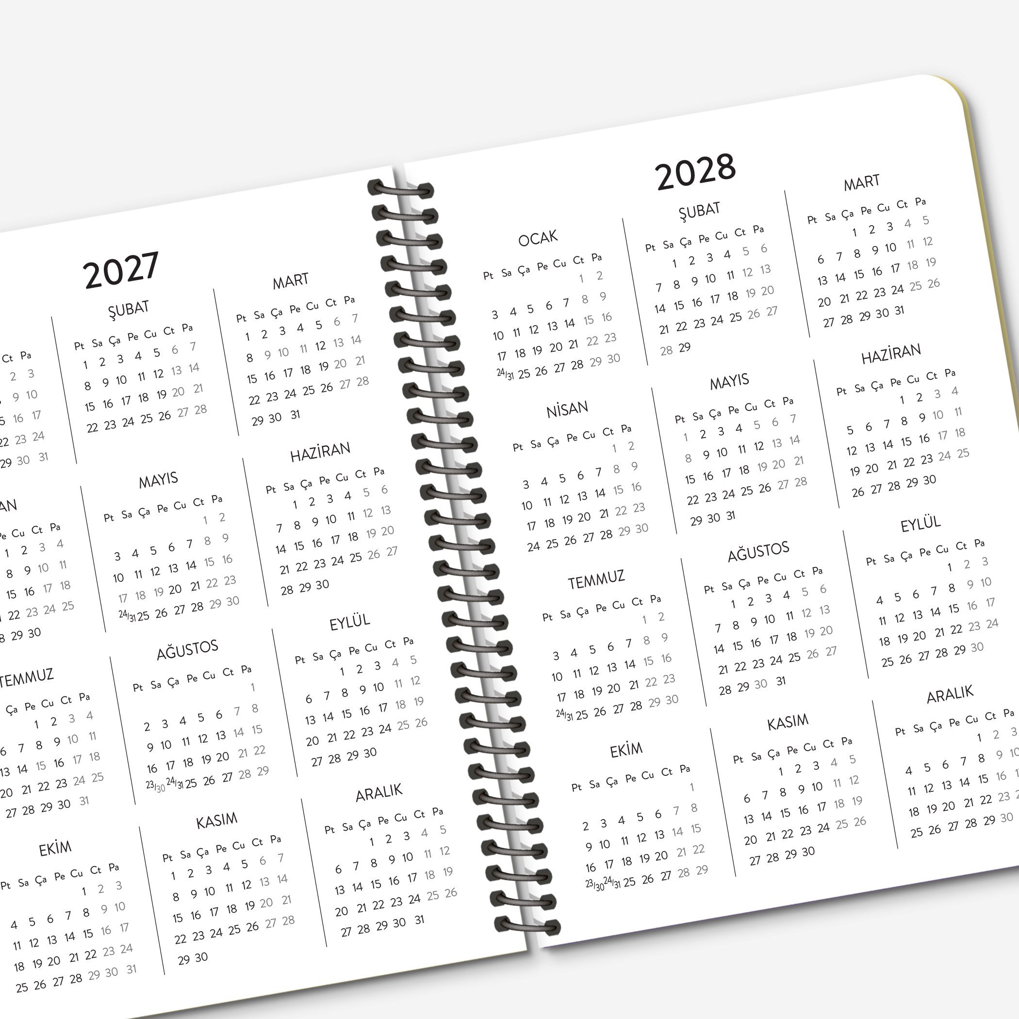 Hisli ŞeylerBende Ne Cevherler Saklı 2027 Haftalık Ajanda