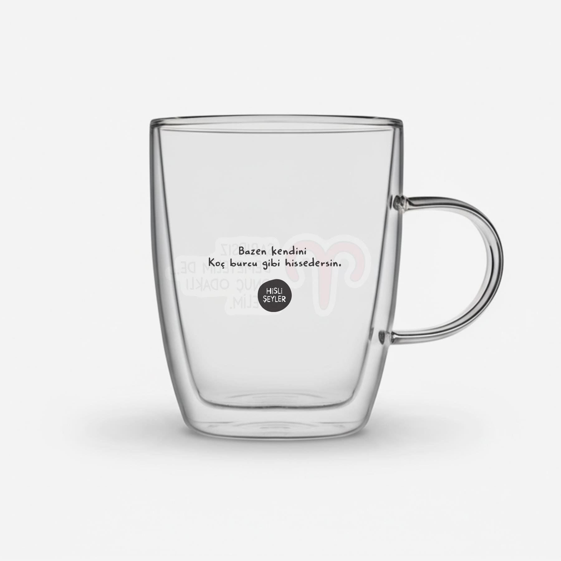 Hisli ŞeylerHisli Şeyler Koç Burcu Cam Kupa