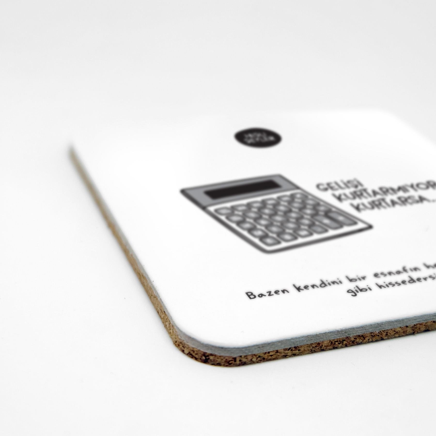 Hisli ŞeylerGelişi Kurtarmıyor 2'li Bardak Altlığı Seti