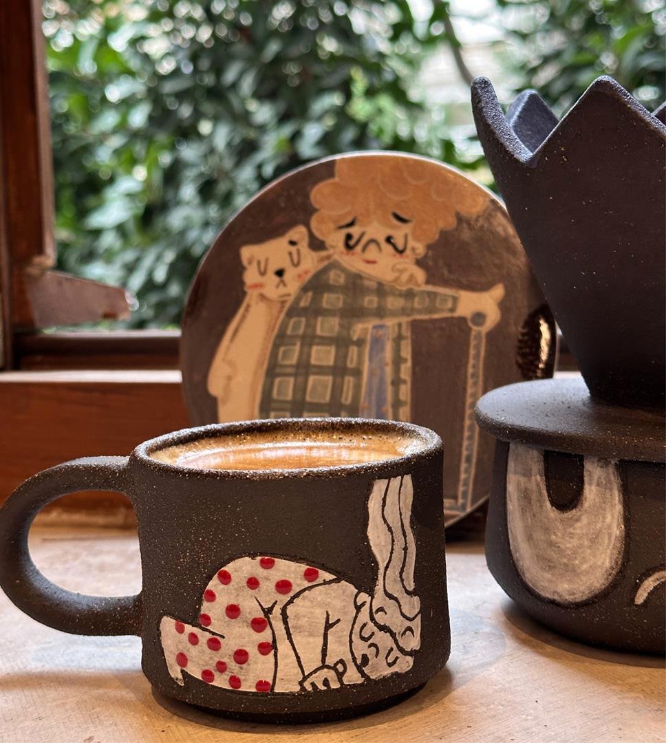 SevdiklerimizTip Ceramic | 2'li Bardak ve Şekerlik Seti