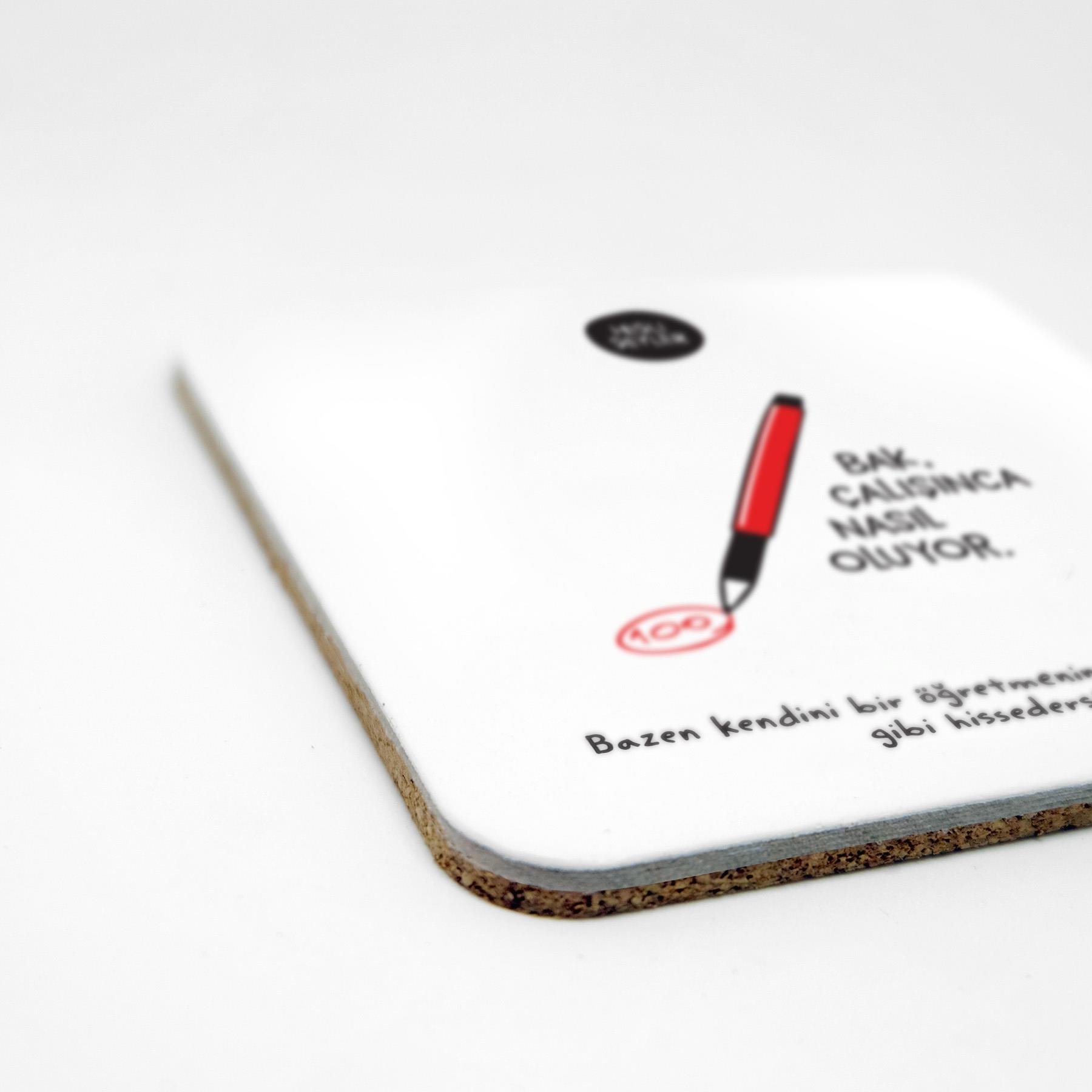 Hisli ŞeylerÇalışınca Nasıl Oluyor 2'li Bardak Altlığı Seti