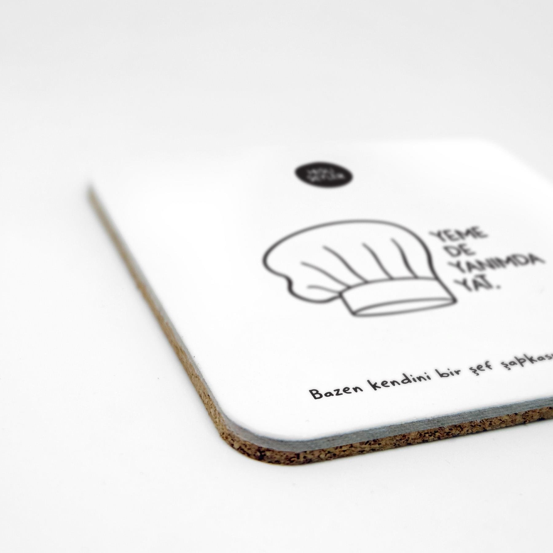 Hisli ŞeylerYeme de Yanımda Yat 2'li Bardak Altlığı Seti