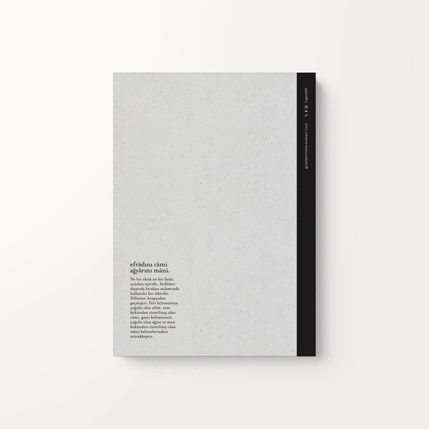 Lûgat365Efrâdını Câmi Ağyârını Mâni Defter