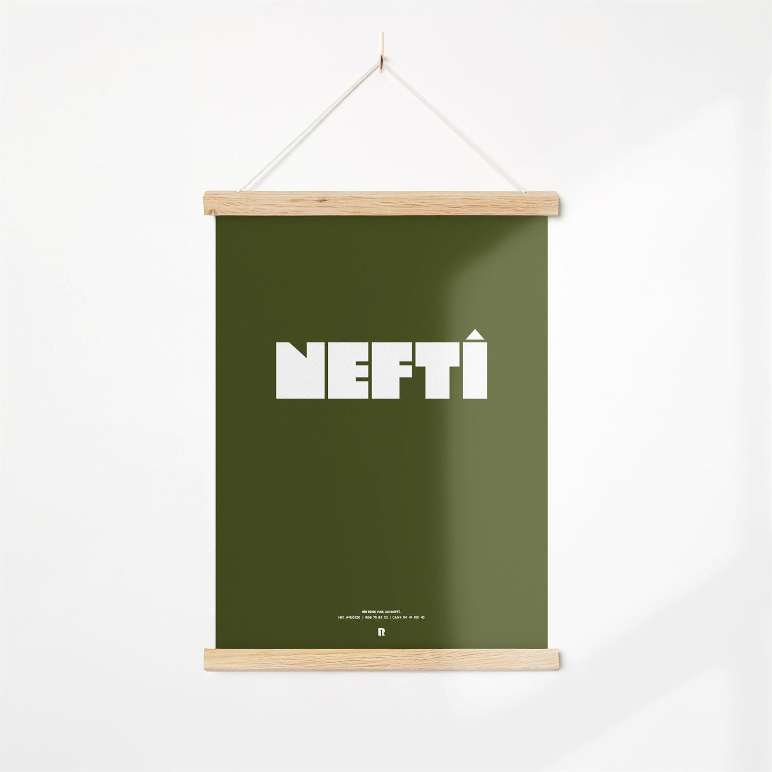 Bir Renk VarNeftî Askı Çerçeveli Kanvas Poster