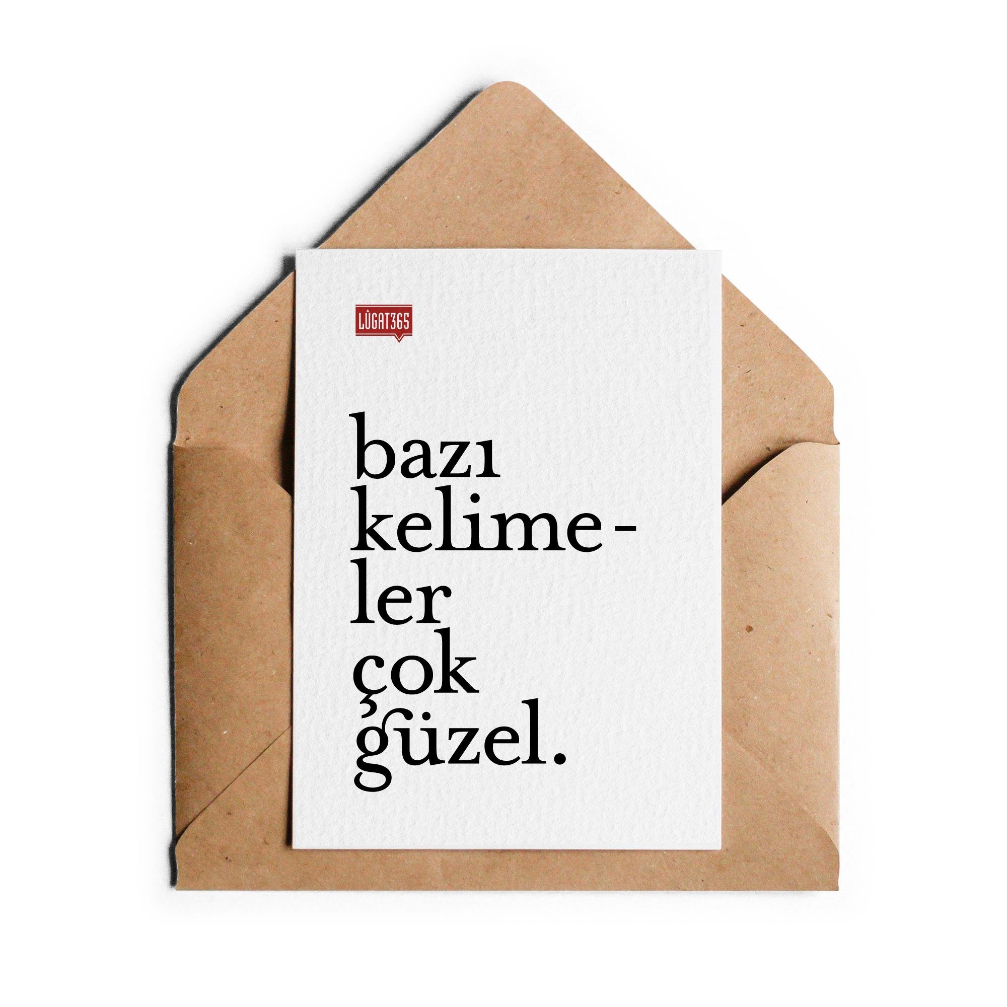 Lûgat365Bazı Kelimeler Çok Güzel Kartpostal