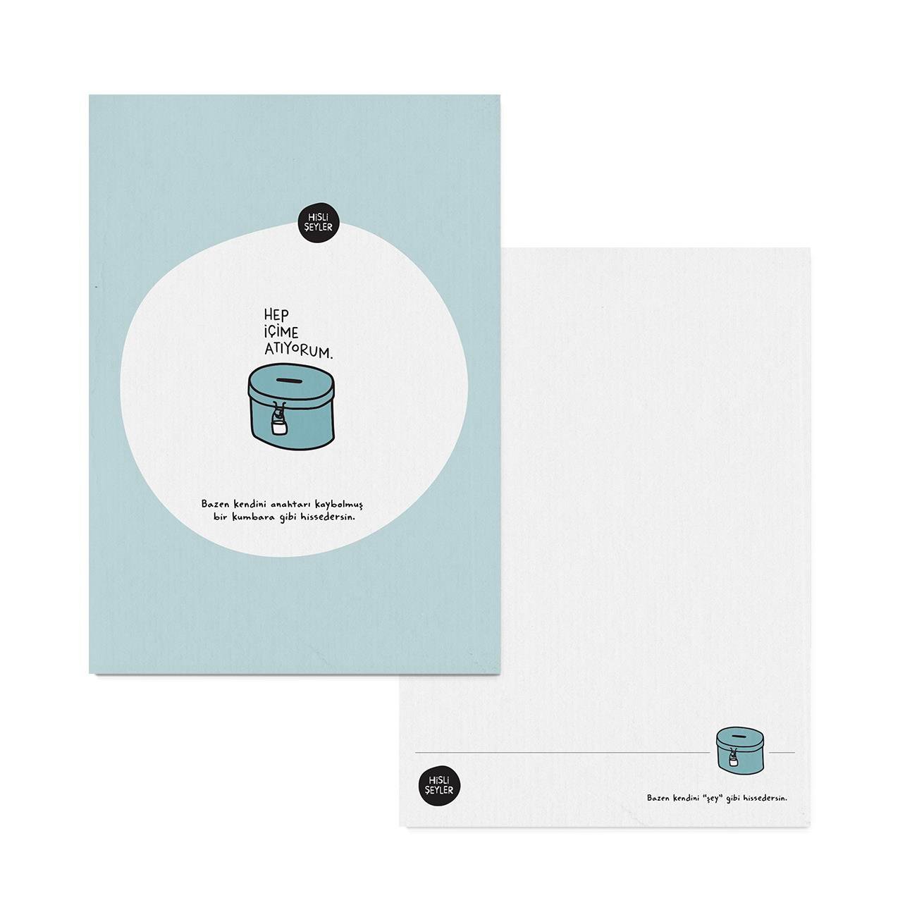 Hisli Şeylerİçime Atıyorum Çerçeveli Mini Poster