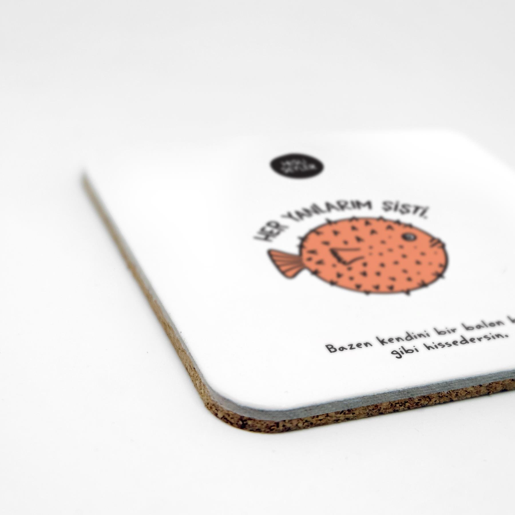 Hisli ŞeylerHer Yanlarım Şişti 2'li Bardak Altlığı Seti