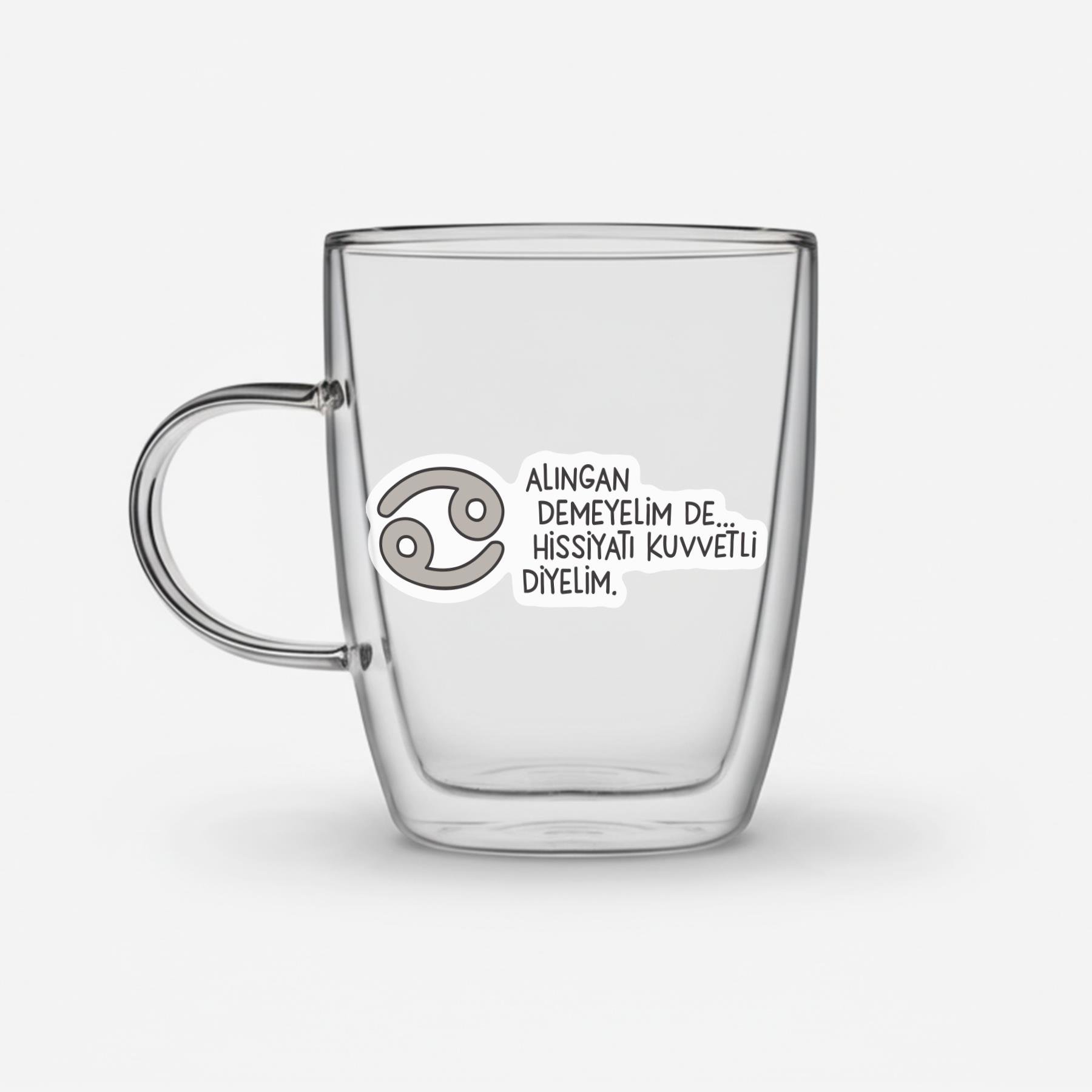 Hisli ŞeylerHisli Şeyler Yengeç Burcu Cam Kupa