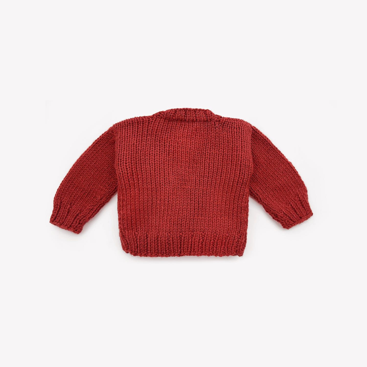 SevdiklerimizYavru | El Örgüsü Bebek Hırkası Kiremit