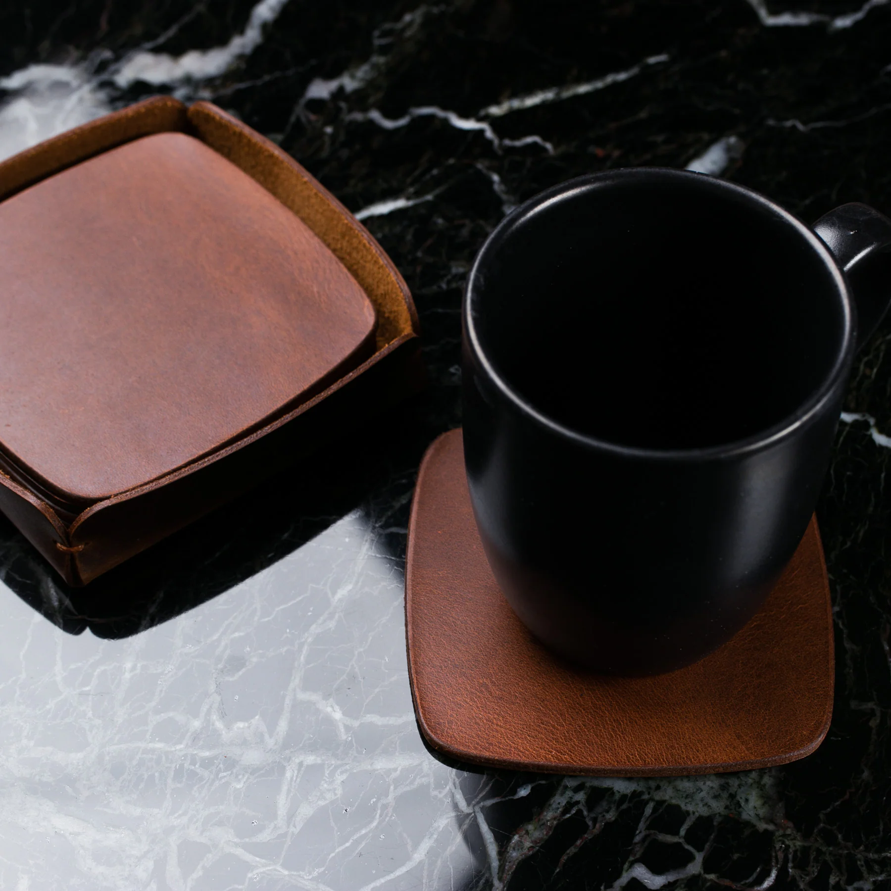 SevdiklerimizRoarcraft | Deri Bardak Altlığı Seti 5'li